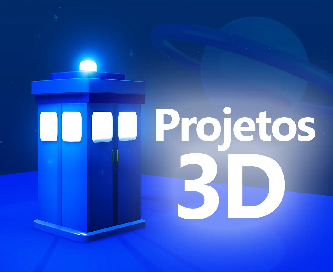 Projetos 3D para campanhas de marketing, identidade visual e business